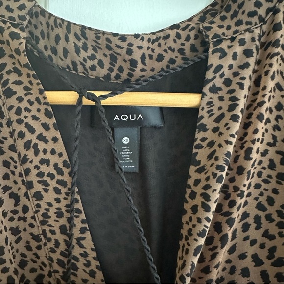 Aqua Leopard Printed Ruffled Mini Dress XS - Picture 7 of 7